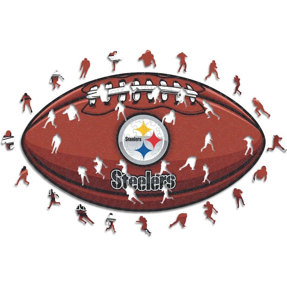 Iconic NFL - Pittsburg Steelers – Football mit Logo - Holz Puzzle Grösse S (150 Teile) (150 Teile)