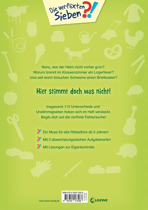 Produktbild Die verflixten Sieben 01. Mein grosses Fehler-Such-Buch (Deutsch, Katharina Wieker, Loewe Lernen und Rätseln, 2017)
