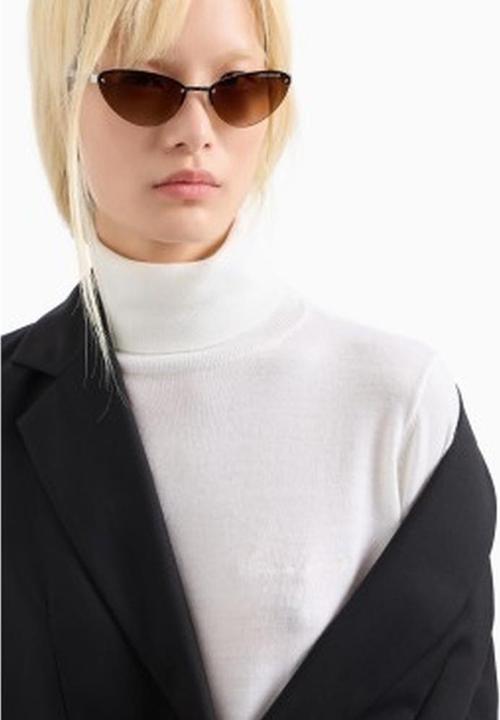 Image du produit Armani Exchange Pull col roulé avec poignets côtelés et logo brodé sur le côté (M)