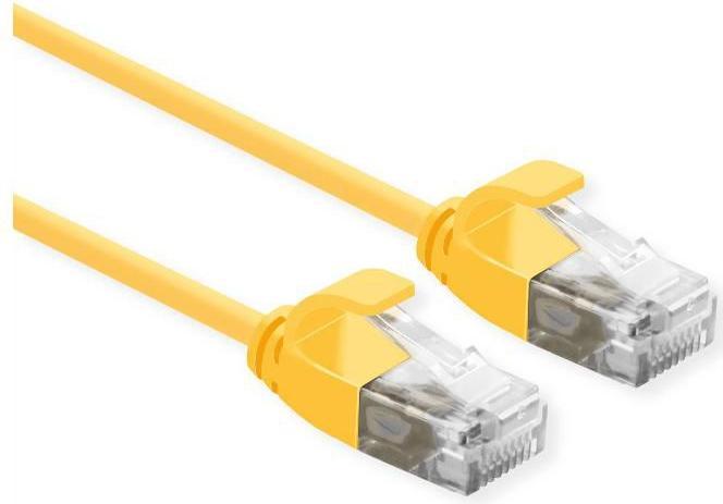 Actual product image Roline UTP DataCenter Patch Cable Cat.6A, LSOH, slim, yellow, 3 m (U/UTP, UTP, CAT6a, 3 m)