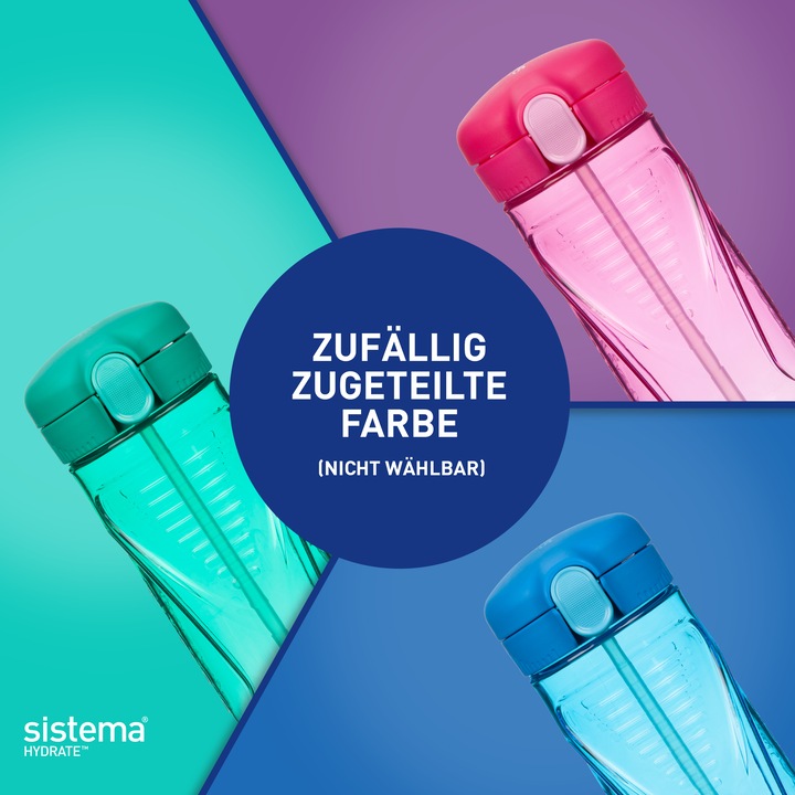 Actual product image Sistema Hydrate Quick Flip 520 ml drinking bottle, assorted (0.52 l)