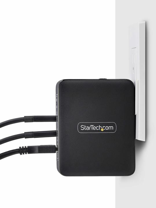 Produktbild StarTech .com 3114GCU-WALL-CHARGER, Drinnen, AC, 28 V, Schwarz (140 W, 4 Ports)