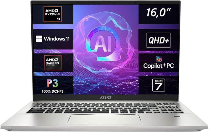 Actual product image MSI Prestige A16 AI+ (16", 1000 GB, 32 GB, Germany, AMD Ryzen AI 9 365)