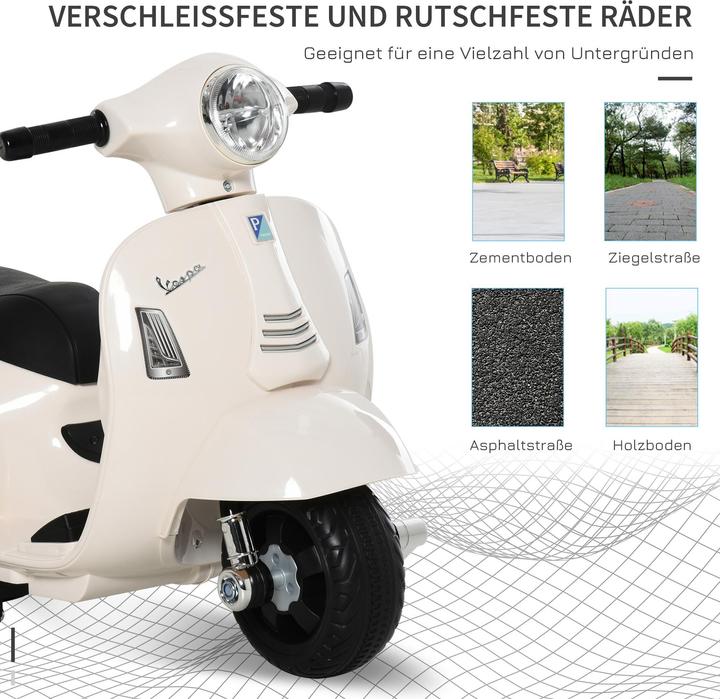 Image du produit Homcom Cyclomoteur électrique pour enfants style Vespa (6 V)