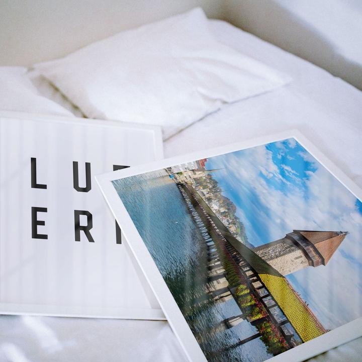 Image du produit Trenddeko Pont en bois à Lucerne (120 x 80 cm)