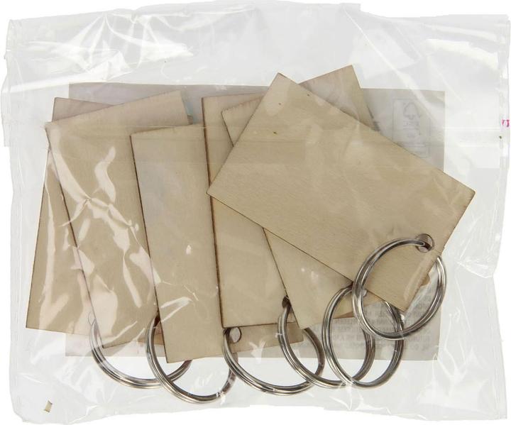 Actual product image Lobbes Wooden key ring, 6 pcs.