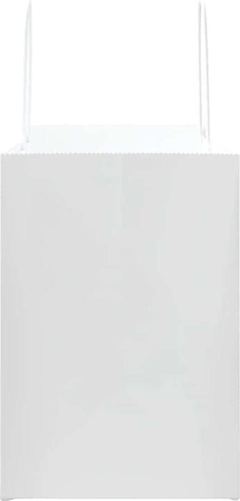Immagine prodotto vidaXL Sacchetti di carta kraft 250 pezzi con manico bianco 32x17x25 cm (Borsa da regalo, 250 x)