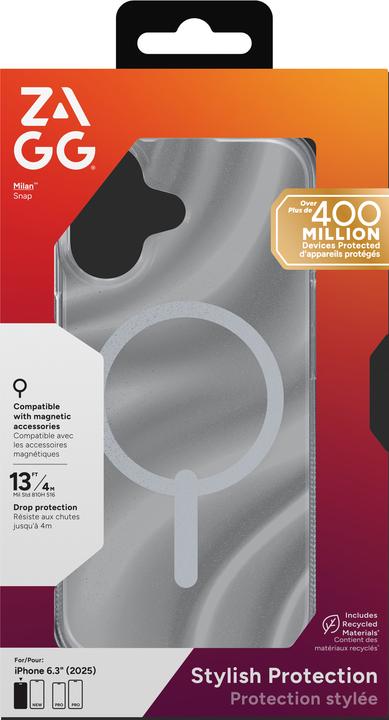 Actual product image Zagg Case für Apple iPhone 17 Milan Snap glitter swirl (Apple iPhone 17)