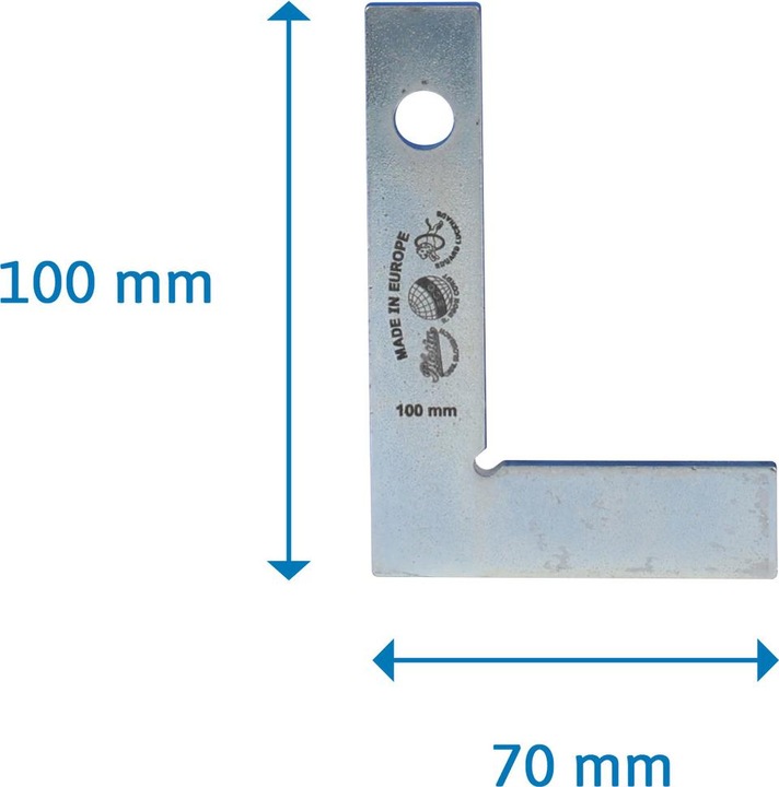 Produktbild Dönges Schlosserwinkel ohne Anschlag, 100 x 70 mm