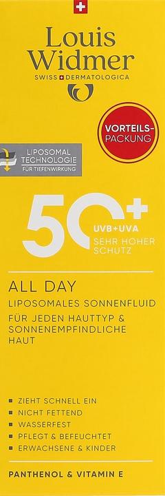 Immagine prodotto Widmer Louis All Day LSF50+ Value Pack parfumiert 200 ml (Latte solare, SPF 50+, 200 ml)