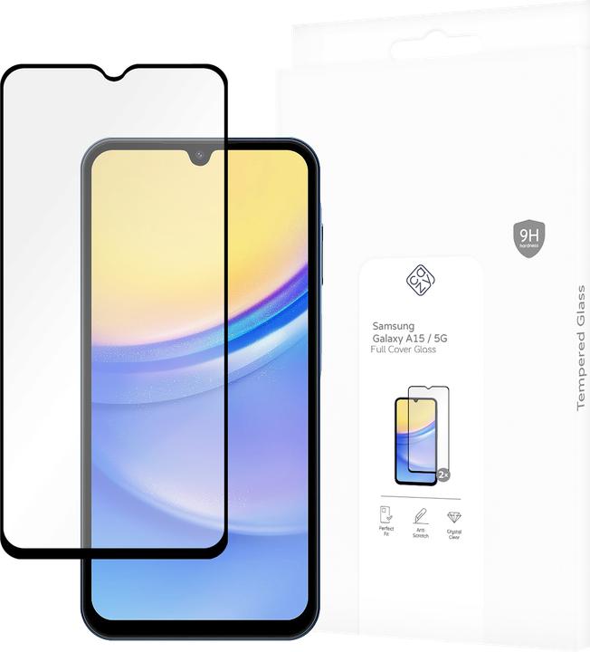 Produktbild Cazy Schutzglass Kompatibel mit Samsung Galaxy A15 / A15 5G - Tempered Glass Volle Abdeckung - - 2 Stück (2 Stück, Samsung Galaxy A15 5G, Samsung Galaxy A15)