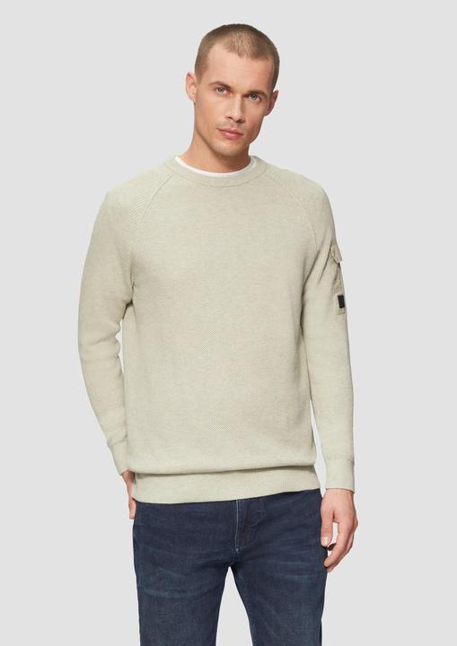 Actual product image S.Oliver Strickpullover Strickpullover mit Raglanärmeln und Strukturmix (S)