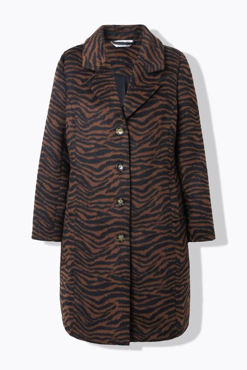 Produktbild Studio Untold Mantel, Zebra-Muster, Revers, Komplettfutter