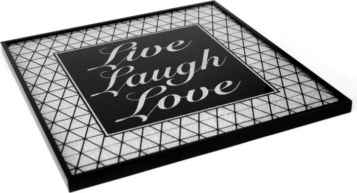 Actual product image Trenddeko Live Laugh Love - Silver Glitter (40 x 40 cm)