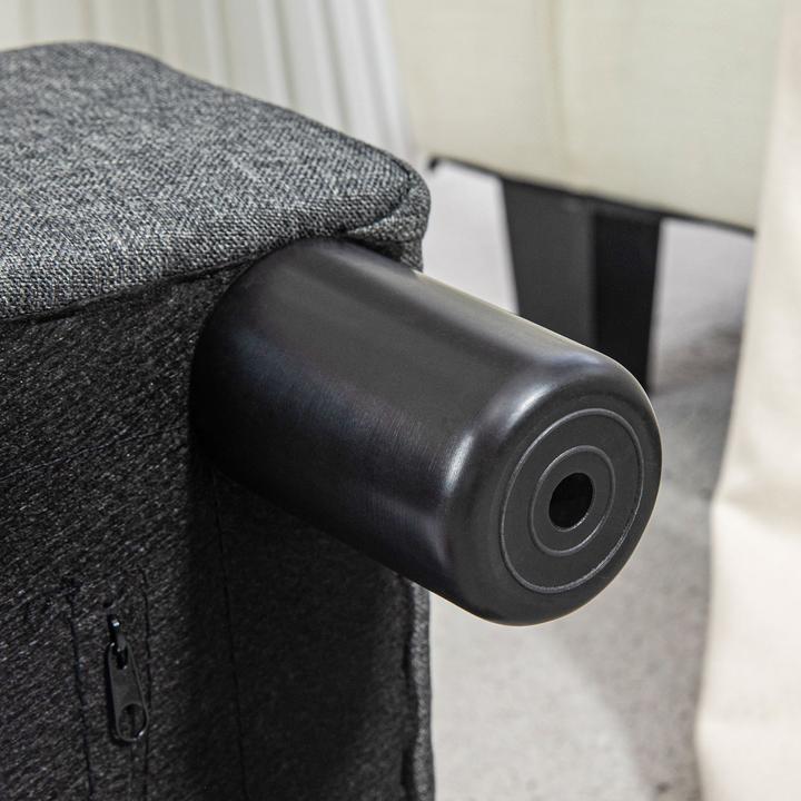 Actual product image Homcom Fusshocker Polyetser, Schaumstoff Dunkelgrau