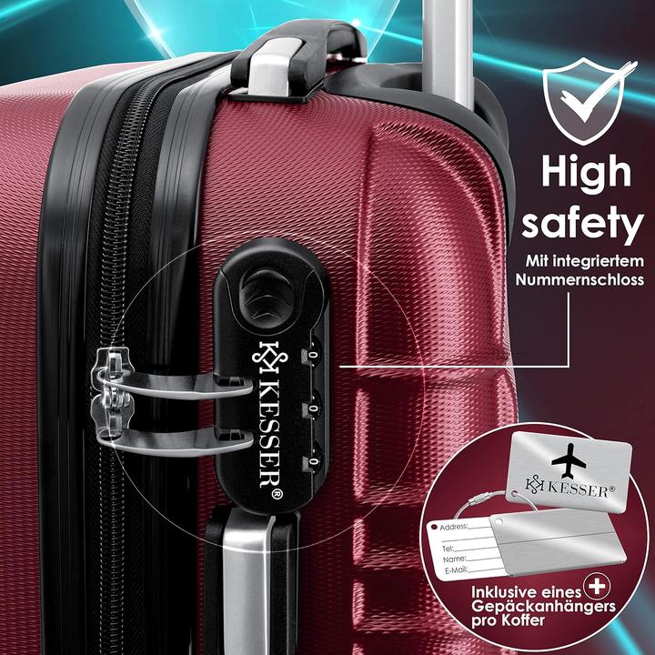 Produktbild Kesser 3tlg. Hartschalenkofferset mit Kofferwaage (55 l)