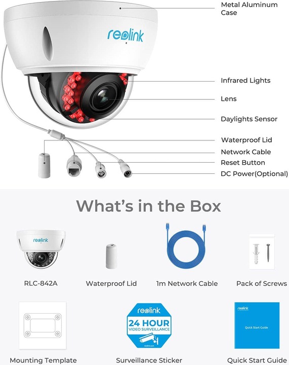 Actual product image Reolink RLC-842A (3840 x 2160 pixels)