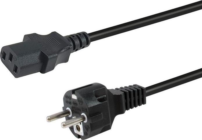 Actual product image equip Netzkabel Anschl. C18 -> Schukon. 180°gew. sw (1.80 m)