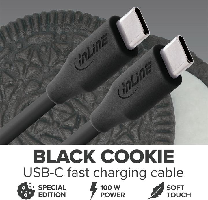 Produktbild InLine USB 2.0 Kabel (1 m, USB 2.0, 100 W)