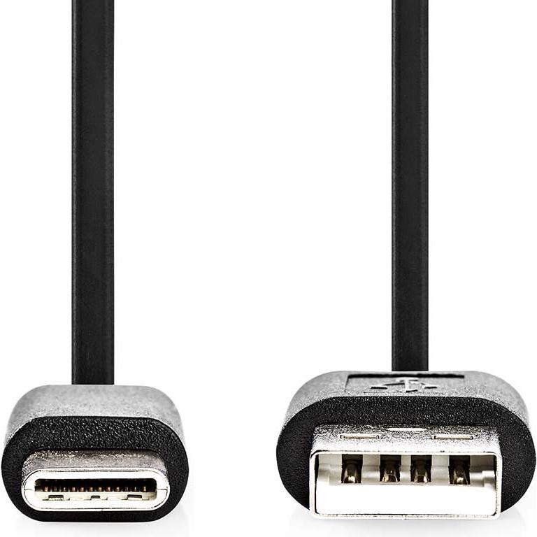 Thumbnail - Nedis USB-Kabel USB 2.0 USB-A Stecker USB-C™ Stecker 15 W 480 Mbps Vernickelt 1.00 m (1 m, USB 2.0), USB Kabel