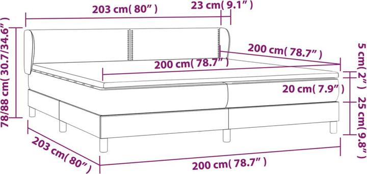 Actual product image vidaXL Boxspringbett (200 x 200 cm)