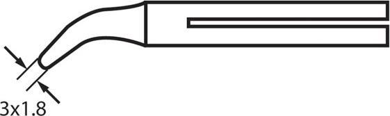 Produktbild Velleman Long-Life Soldering Tip 32N/55N, 60W Ct-25D 3X1.8mm (Ersatzteil)