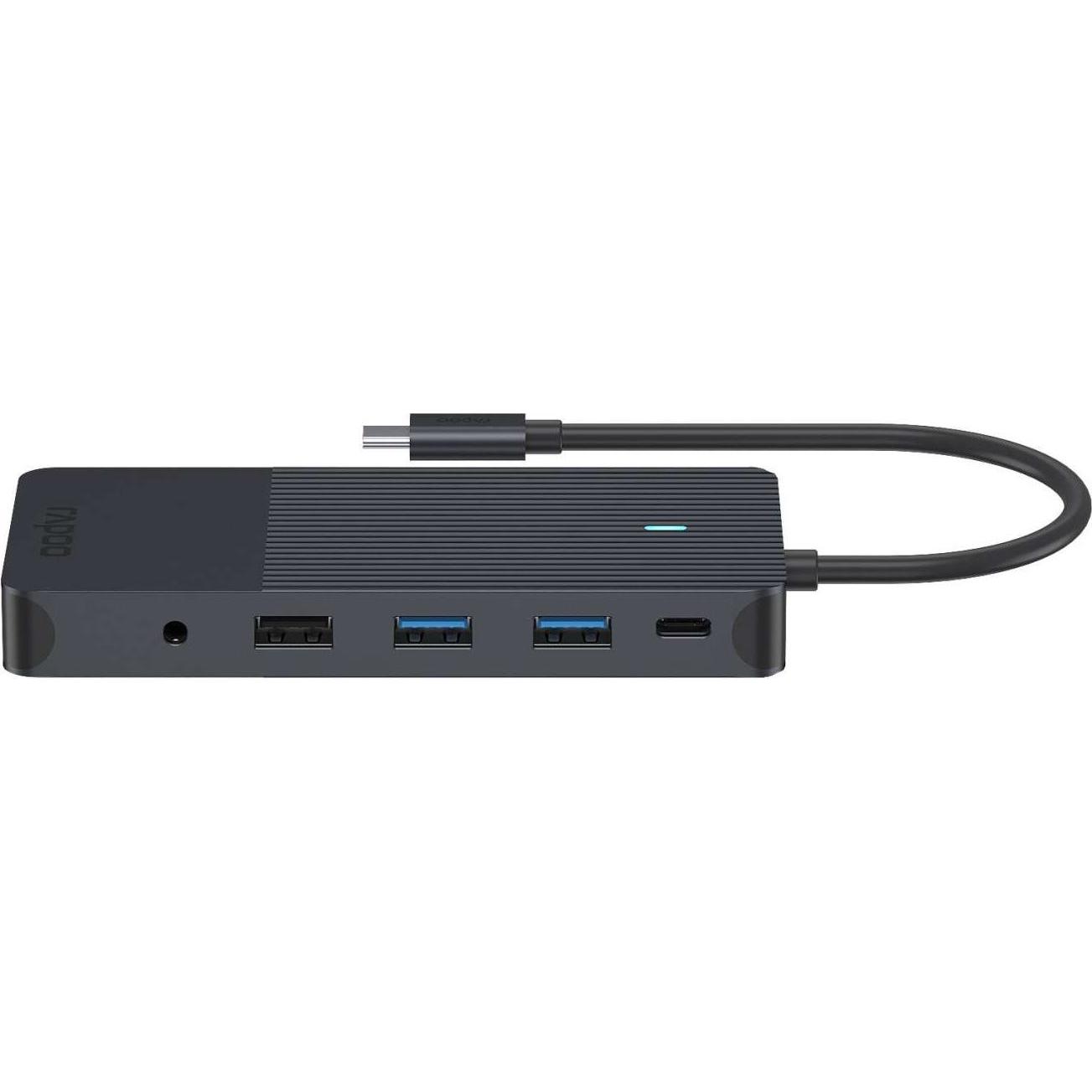 Thumbnail - Rapoo UCM-2006 (USB-C, 10 Ports), Dockingstation + USB Hub, Grau