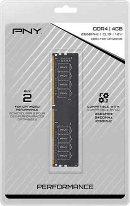 Immagine prodotto PNY DDR4 PC 2666 CL19 (1 x 4GB, 2666 MHz, DDR4-RAM, DIMM)