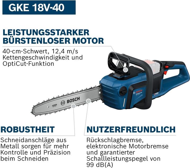 Image du produit Bosch Professional GKE 18V-40 (Tronçonneuse à batterie)