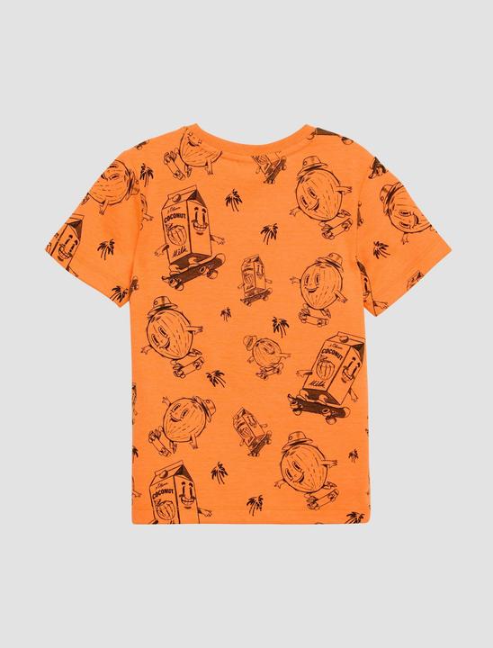 Produktbild S.Oliver T-Shirt T-Shirt aus Baumwolle mit All-over-Print (104, 110)