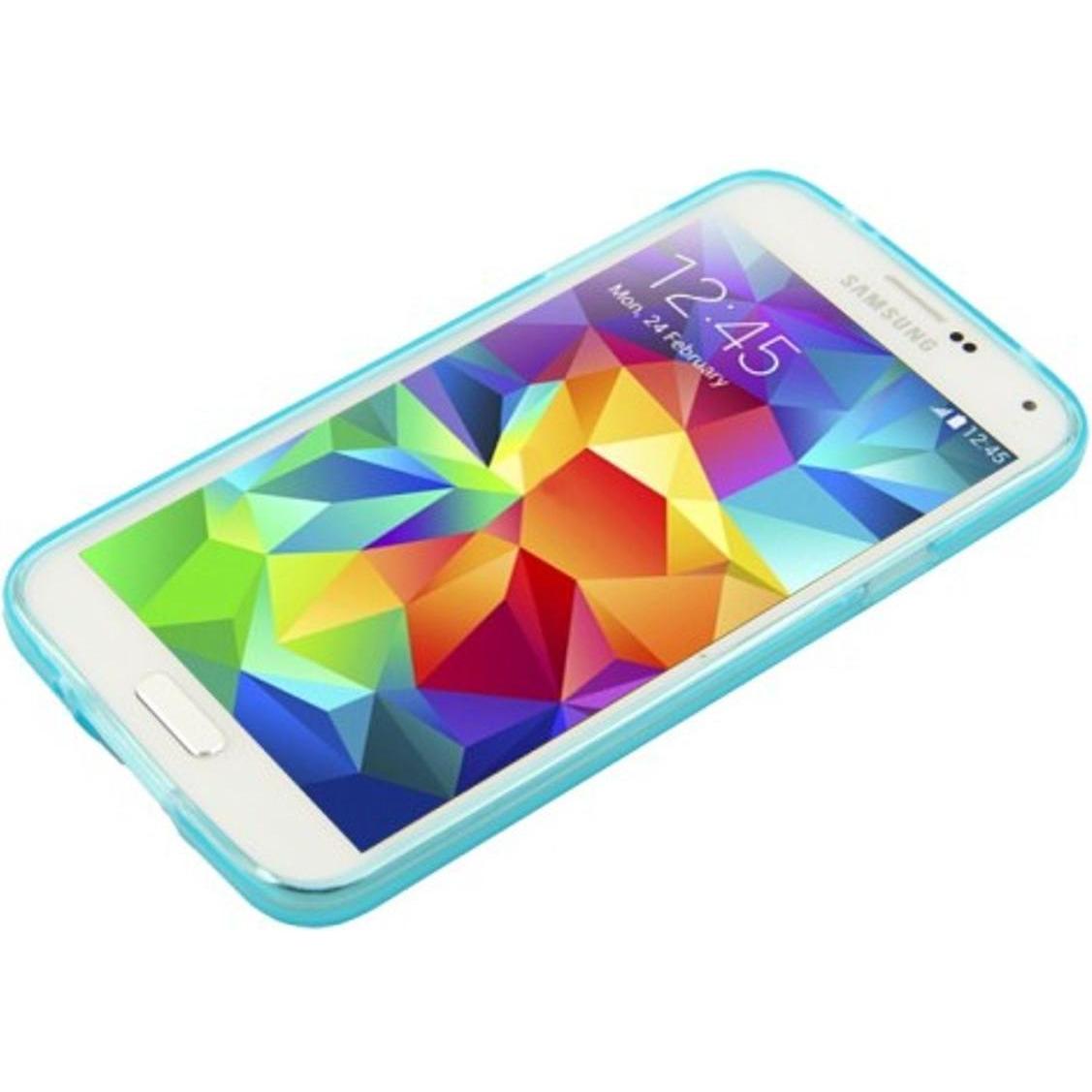 Thumbnail - König Design Handyhülle TPU Schutzhülle für Samsung Galaxy S5 / S5 Neo transparent blau (Samsung Galaxy S5), Smartphone ...