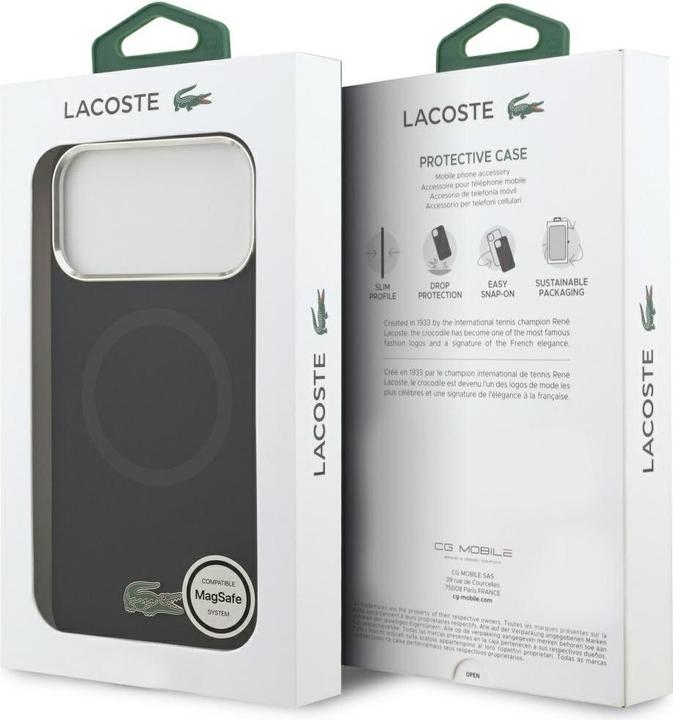 Produktbild Lacoste Case Silicone Metal Logo MagSafe for iPhone 17 Pro Max navy blue (Apple iPhone 17 Pro Max)