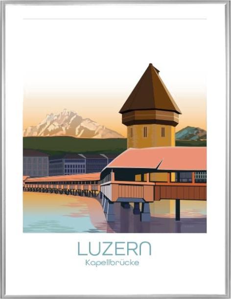 S.wert Design Poster Luzern Kapellbrücke
