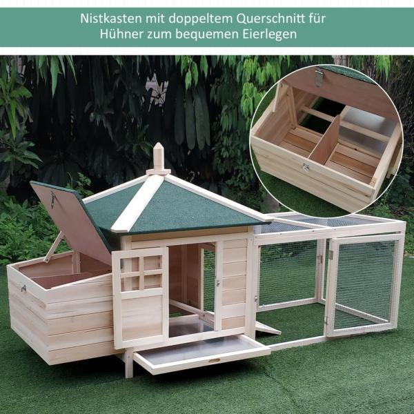 Produktbild PawHut Hühnerstall mit Freigehege