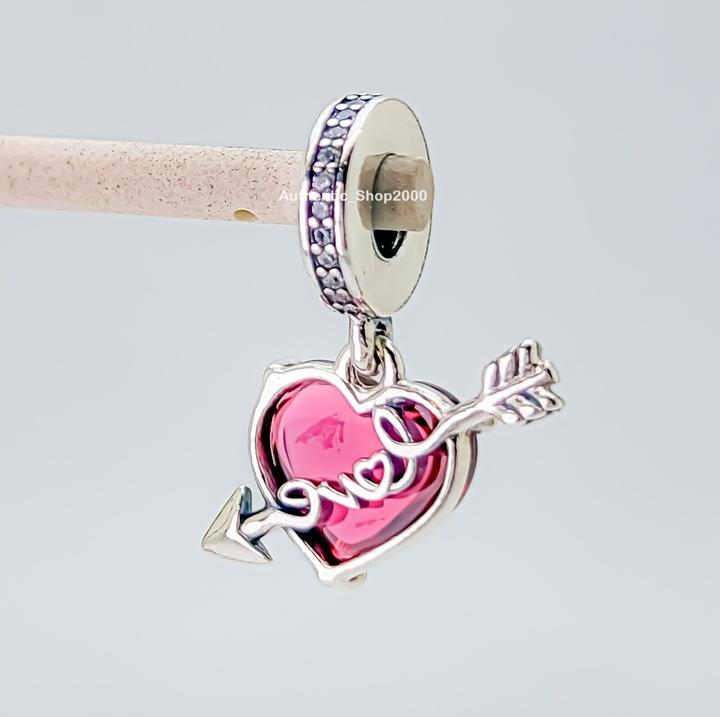 Actual product image Pandora Red heart & arrow (Glass, Silver 925)