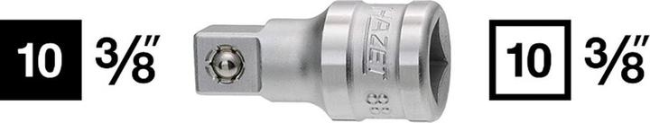 Actual product image HAZET Extension 8821-1 ∙ Square, hollow 10 mm (3/8 inch) ∙ Square, solid 10 mm (3/8 inch)