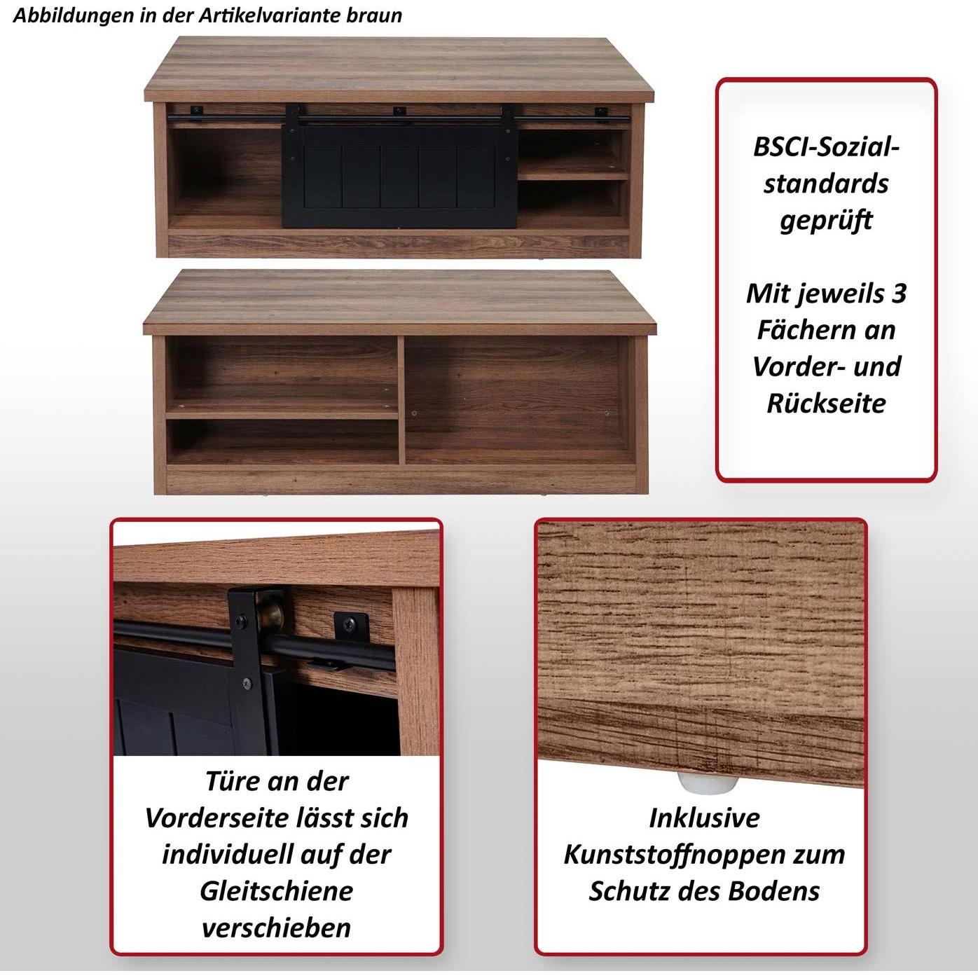 Thumbnail - MCW, Couchtisch + Beistelltisch, K75-C (44 x 120 x 60 cm)
