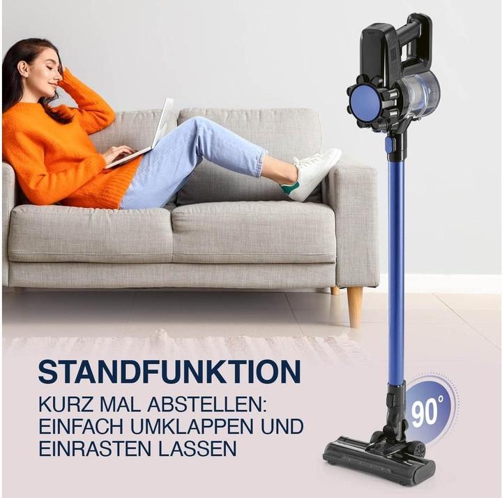 Produktbild CleanMaxx Akku-Hand- und Stielsauger Blau/Schwarz