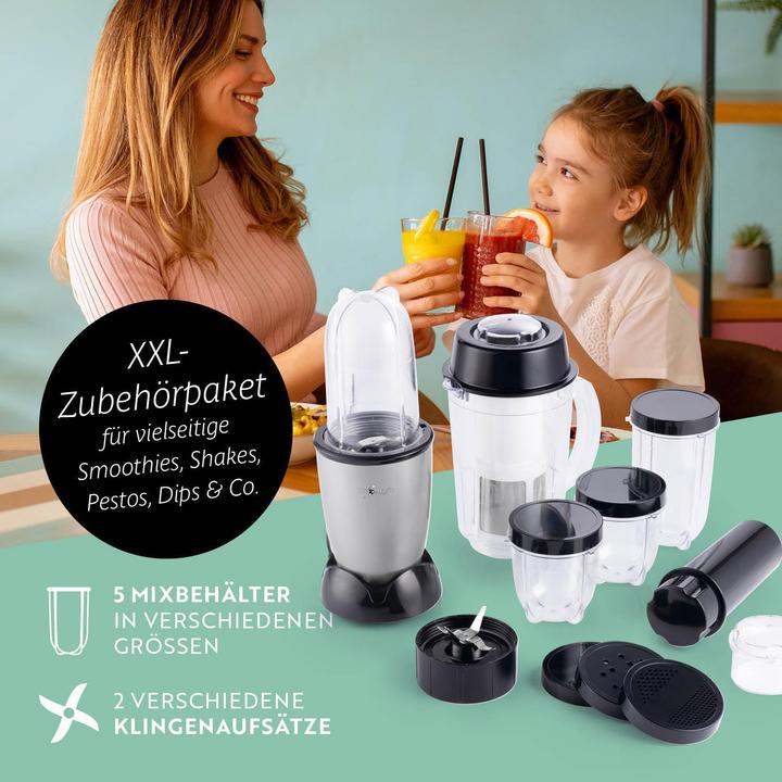Image du produit Gourmetmaxx 14949 Mixeur Mr. Magic 18 pcs. 400W gris/noir (400 W)