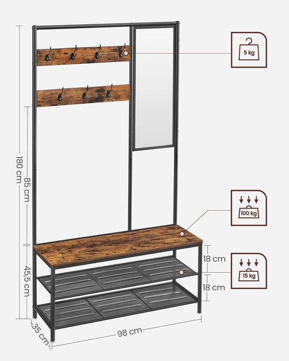 Actual product image Songmics Coat rack