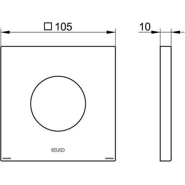 Thumbnail - Keuco, Zubehör Sanitärinstallation, Wandrosette IXMO f IXMO Vent u Thermostat-Brausemischer S