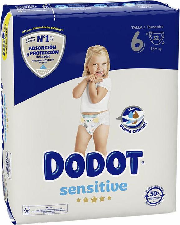 Productafbeelding Dodot Sensitive Diapers 32 Pieces (Gr. 6, 32 Stuk)
