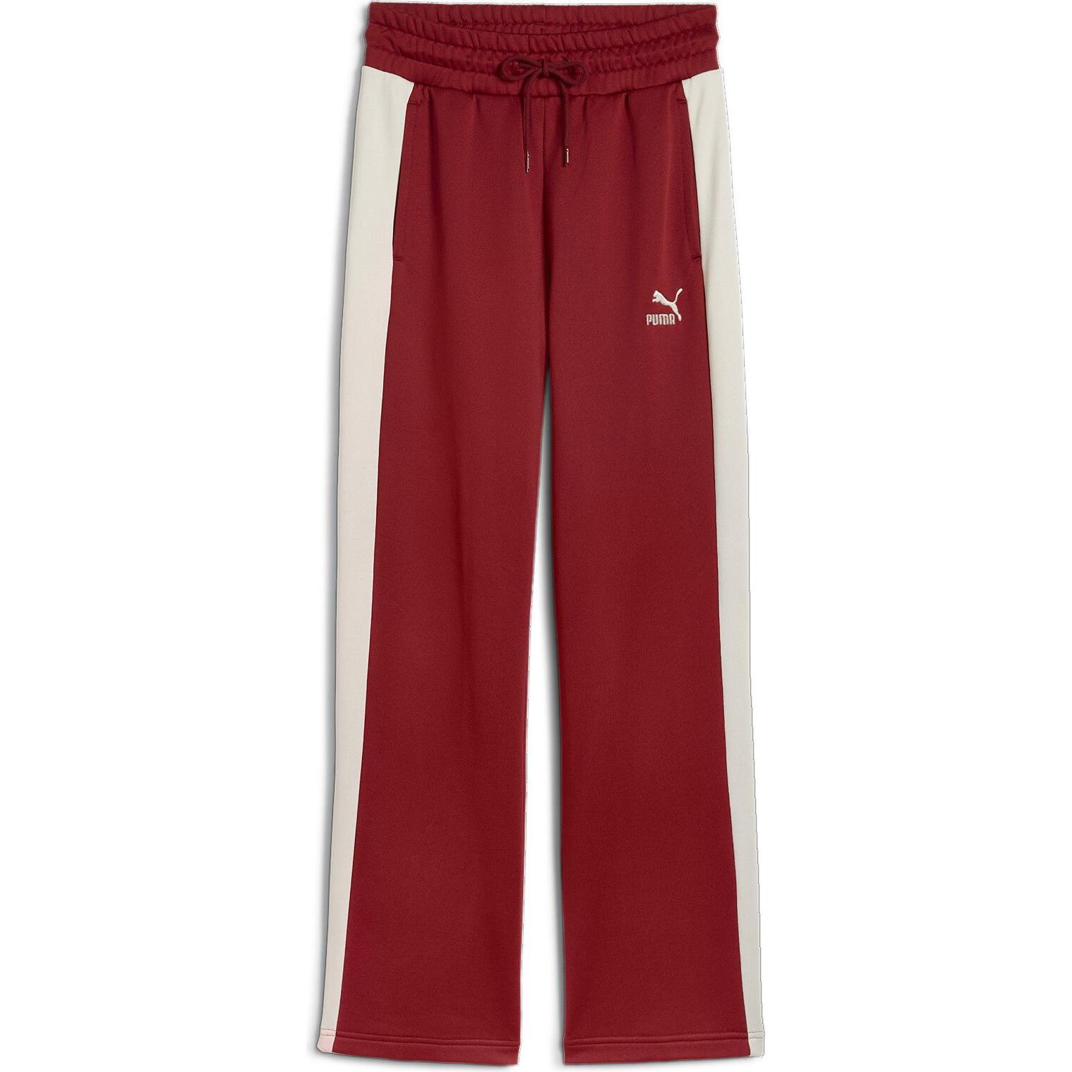 Puma, Damen, Sporthose, ICONIC T7 Straight Leg Track Pants PT (S), Rot, S