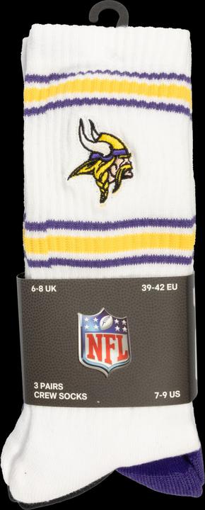 Immagine prodotto Barefoot Minnesota Vikings 3pk Crew Socks 39-42 (39 - 42)
