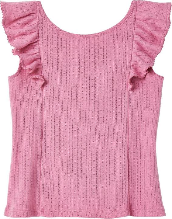 Produktbild Vertbaudet Mädchen Volant-Top aus Pointelle-Jersey (146, 152)