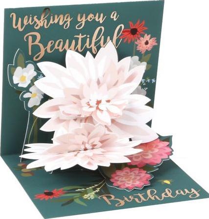 Immagine prodotto Up with paper Biglietto di compleanno pop-up con motivo floreale