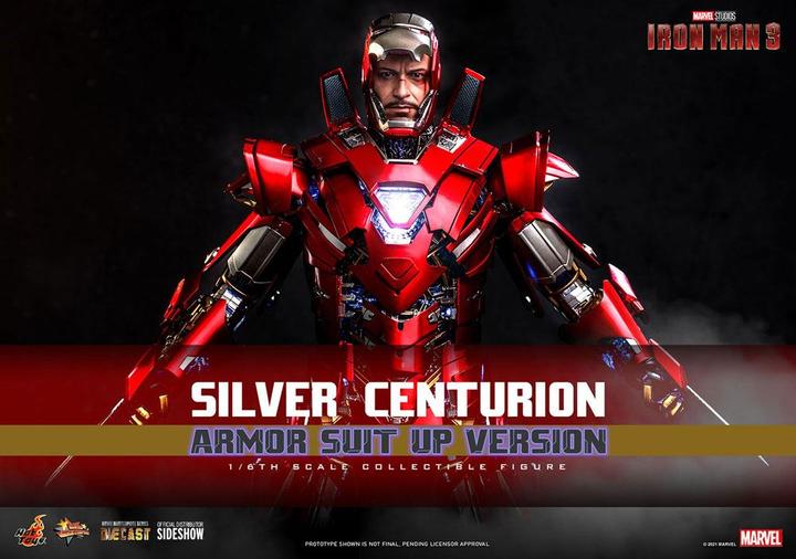Immagine prodotto Hot Toys Statuetta di Iron Man 3 Movie Masterpiece 1/6 Silver Centurion (Armor Suit Up Version) 32 cm