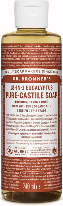 Actual product image Dr. Bronner's 18-IN-1 Eucalyptus (Liquid soap, 240 ml)