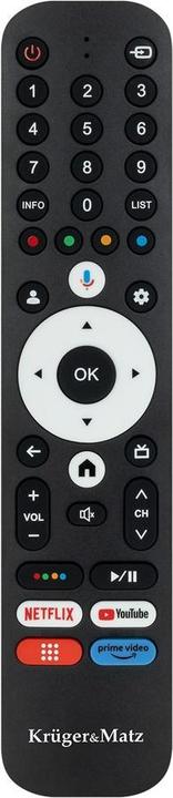 Actual product image Krüger&Matz Kruger&Matz Google TV remote control with number keys (Device-specific remote control, Bluetooth, Infrared)