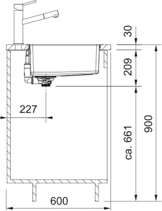 Image du produit Franke Evier en acier inoxydable Maris MRX 210-55 (Evier encastré, 55 cm)